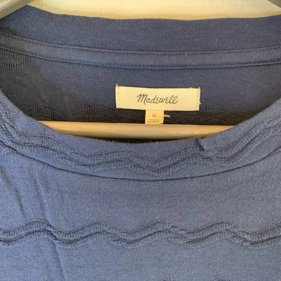 Madewell Dolman Solid Women’s Crop Top Navy Size Medium NWT - Picture 6 of 8